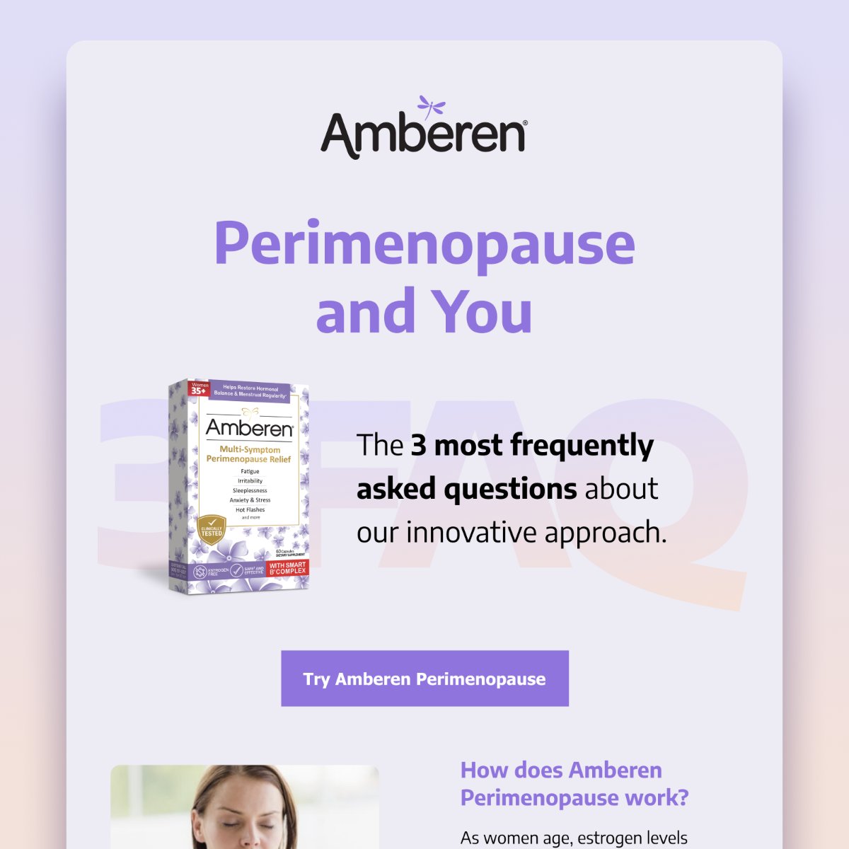 Amberen email marketing design