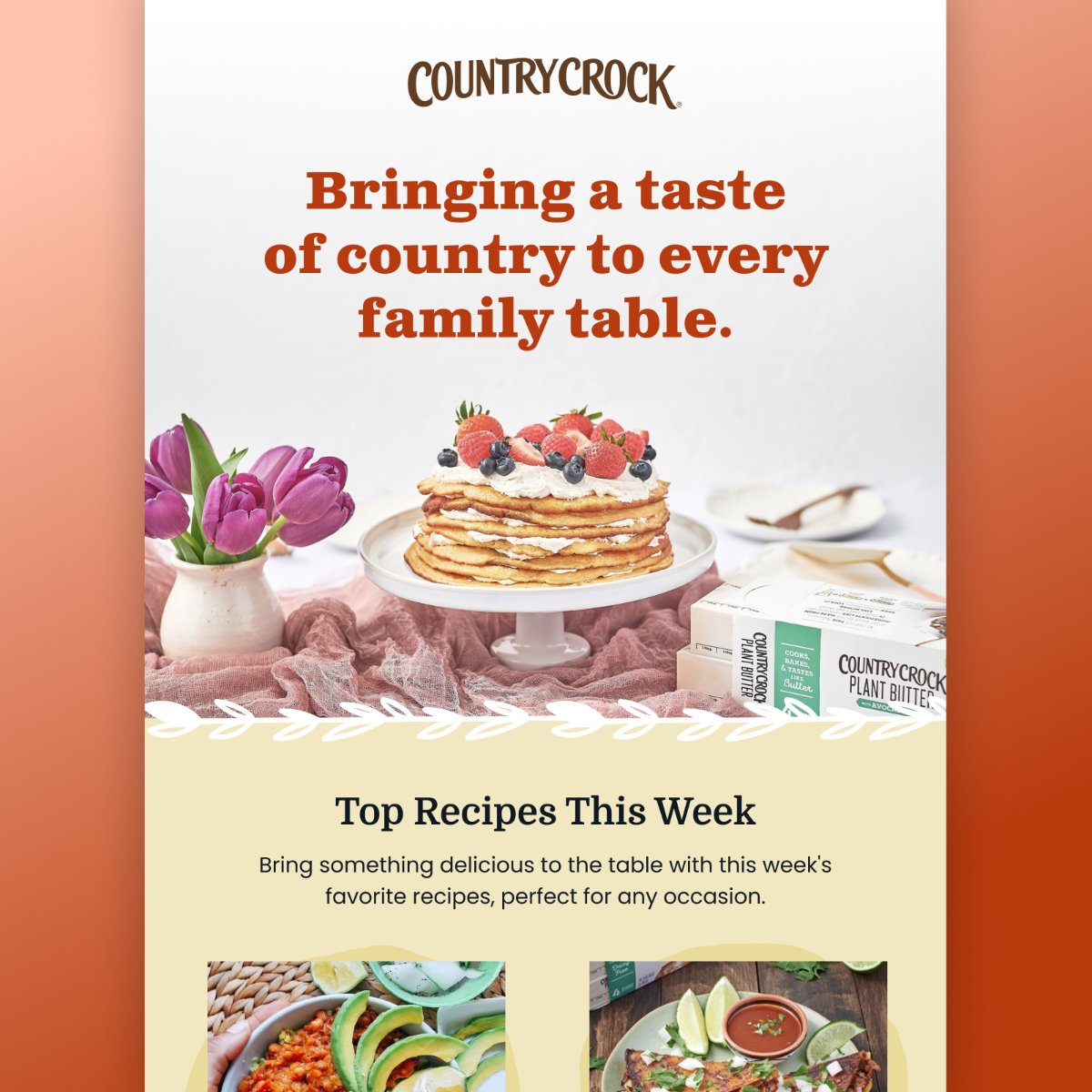 Country Crock email marketing design